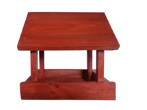 Karmnik dla ptaków drewniany lakierowany