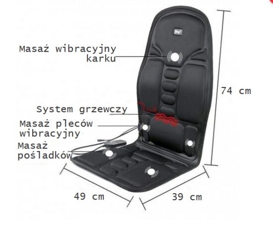 Materac Masujący z Funkcją Grzania - obrazek 8
