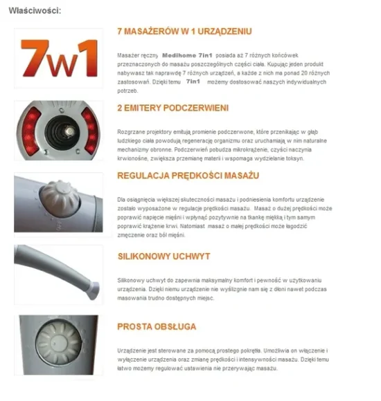 Elektryczny masażer ręczny Powermed - obrazek 4