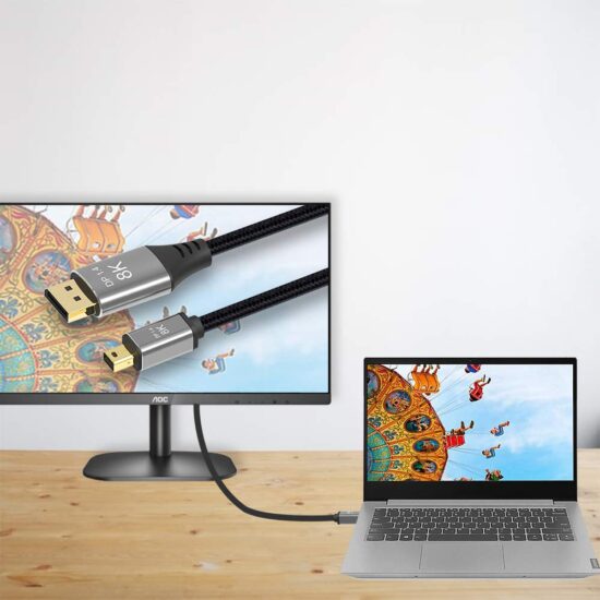 Kabel Mini DP do DisplayPort 8K - obrazek 3