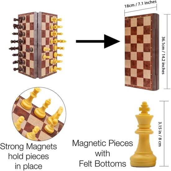 Magnetyczne szachy 2 in 1 - obrazek 5