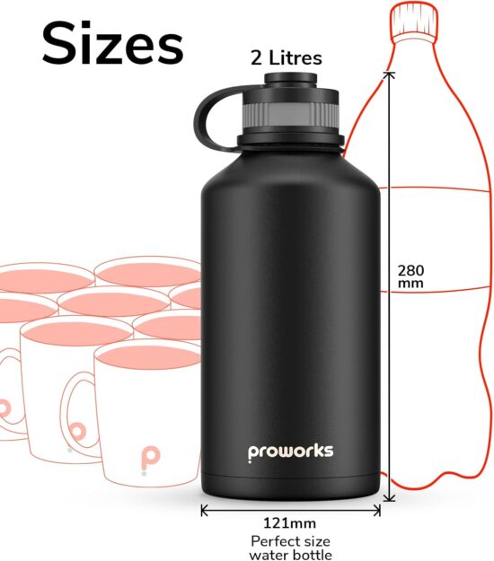 2-litrowa butelka na wodę Proworks - obrazek 3