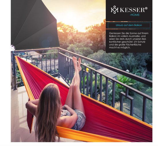 Składana markiza balkonowa z uchwytem ściennym | 140x140cm - obrazek 5