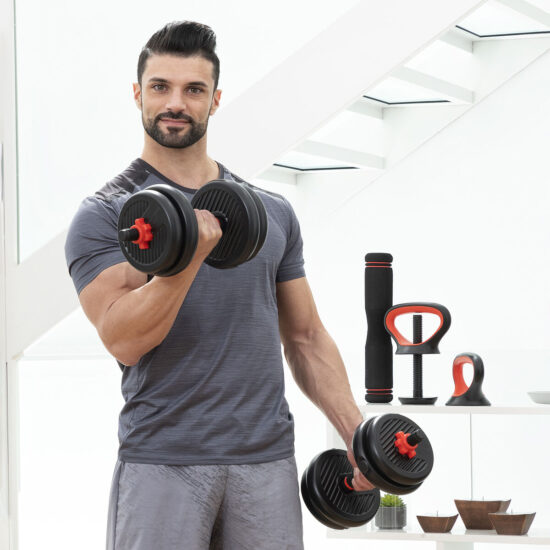 Zestaw Regulowanych Ciężarków 6 w 1 z Przewodnikiem po Ćwiczeniach Sixfit - obrazek 2