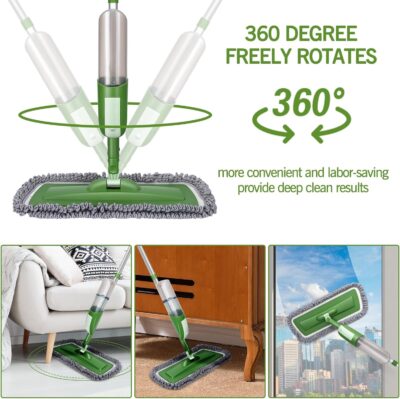 Mop płaski ze spryskiwaczem Teleskopowy