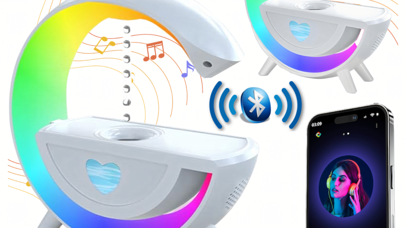 Nawilżacz i Głośnik Bluetooth z Lampką Nocną