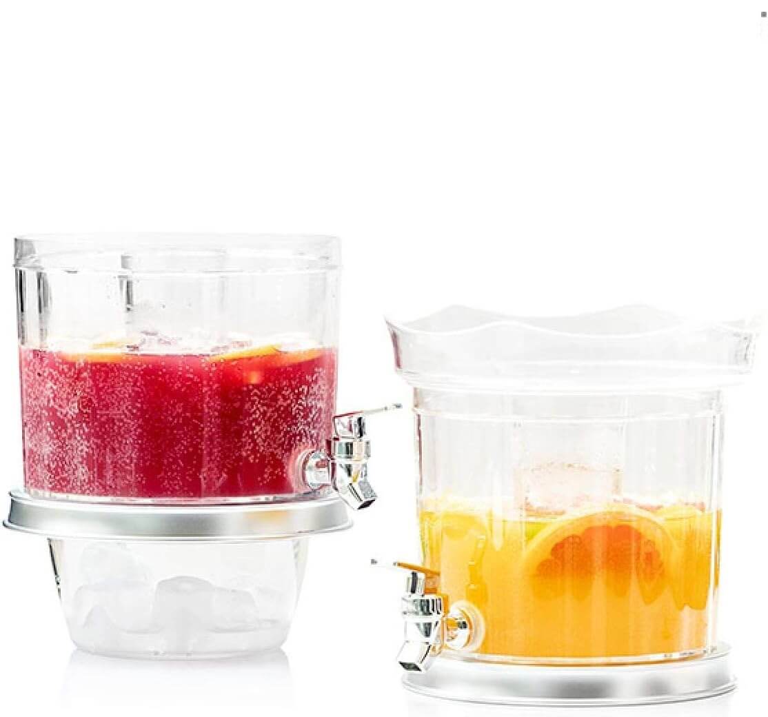 Podwójny dozownik napojów z pojemnikiem na lód i miską na przekąski - obrazek 6