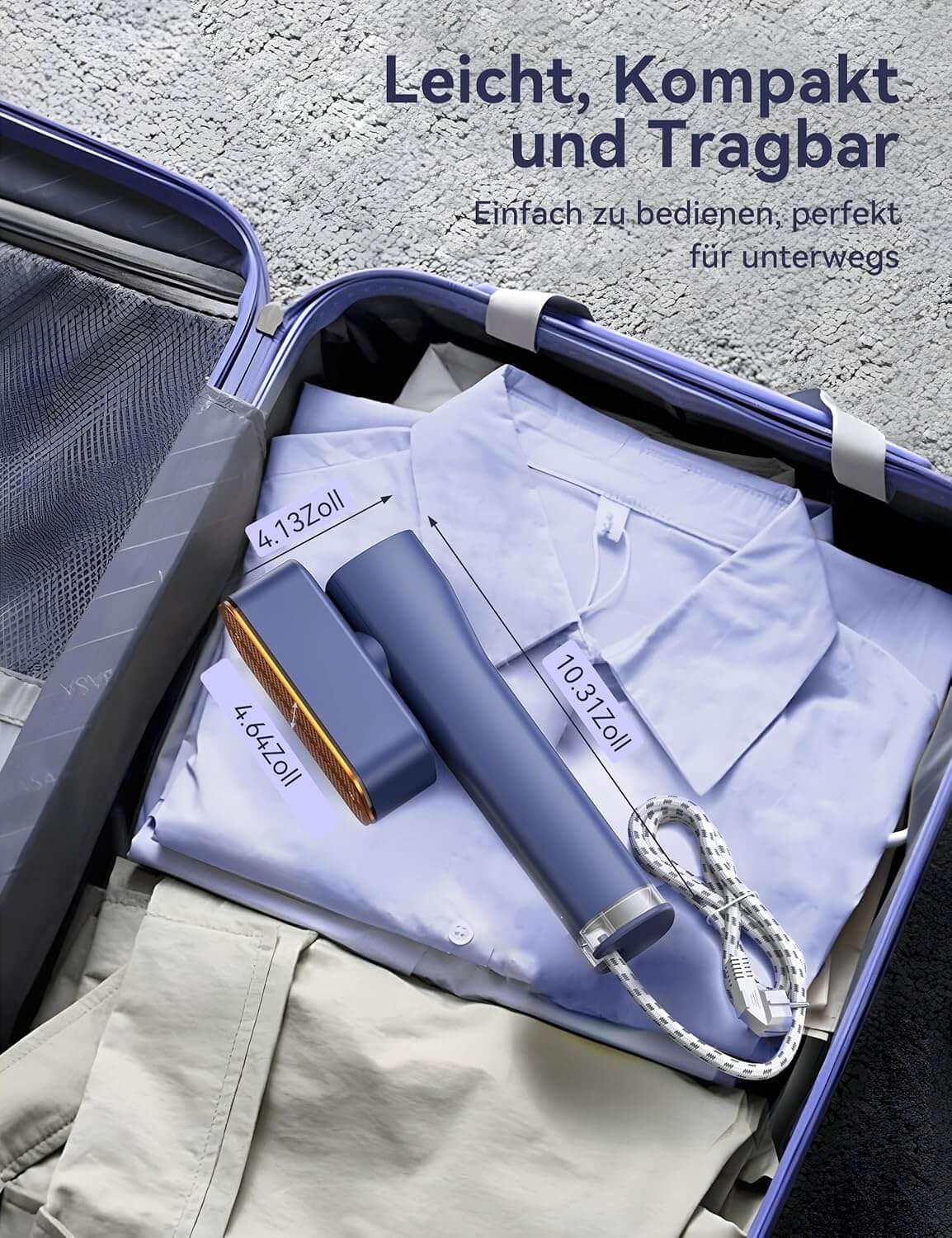 Parownica, Żelazko Parowe Do Ubrań, Żelazko Turystyczne 2 w 1 - obrazek 7