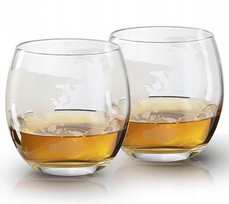 Zestaw Do Whisky Karafka Globus 850ml Statek 2 Szklanki Z Grawerem - obrazek 5