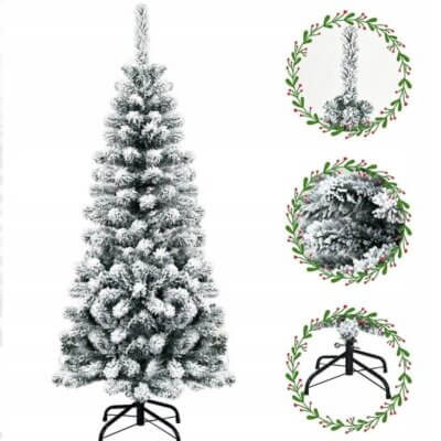 Sztuczna zimowa choinka 128 cm