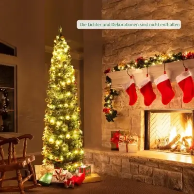 Choinka sztuczna Costway 201 – 220 cm Wąska