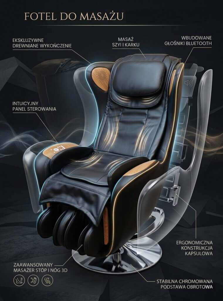 fotel masujacy z muzyką