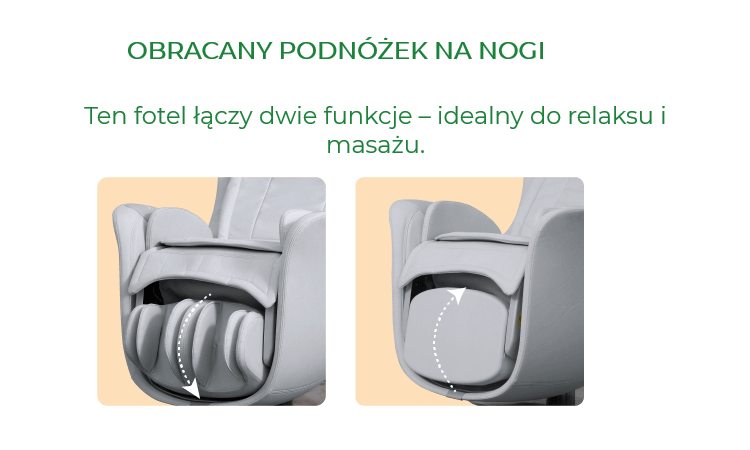 odwracany podnozek fotela masujacego