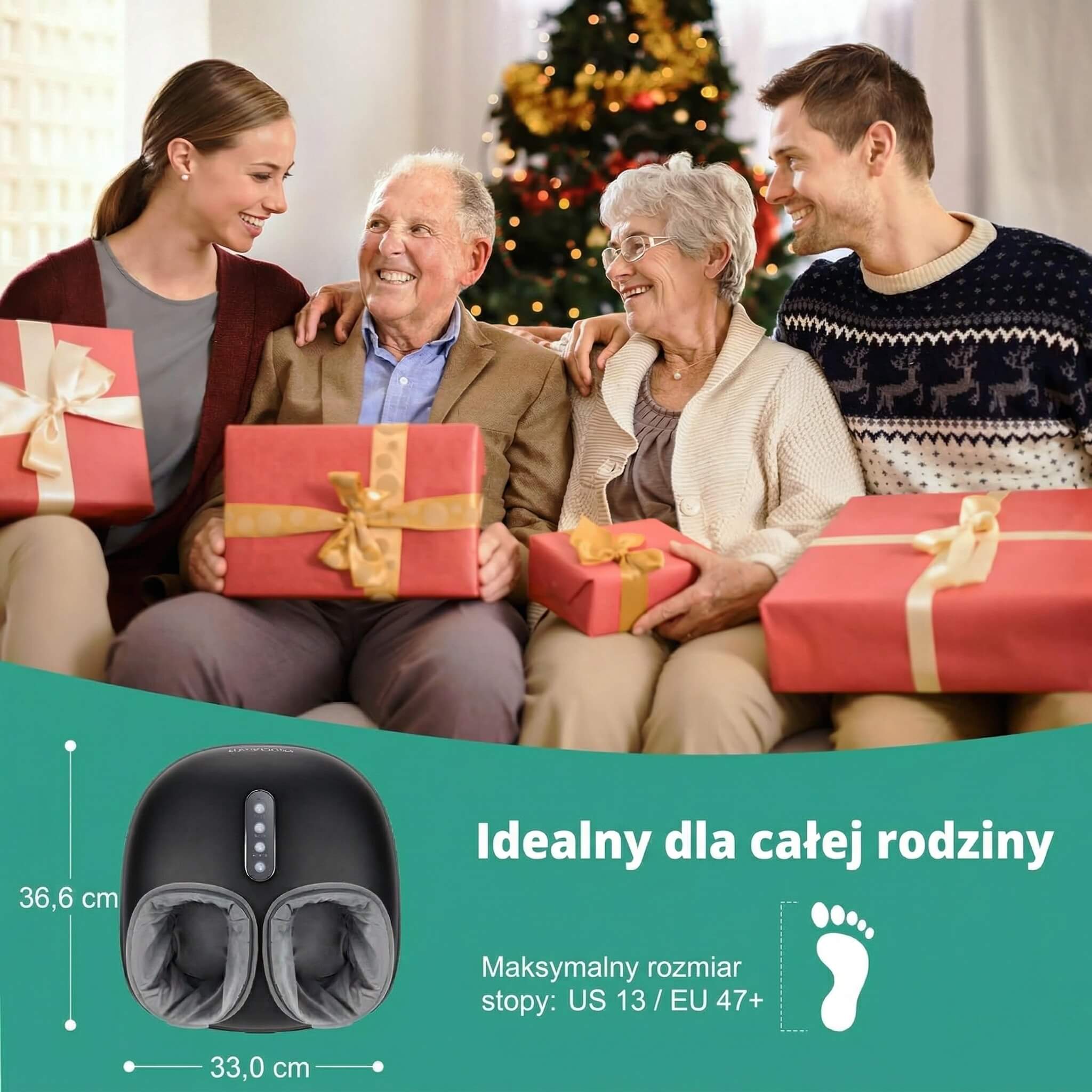 Masażer do Stóp z Funkcją Grzania i Kompresją Powietrzną - obrazek 5