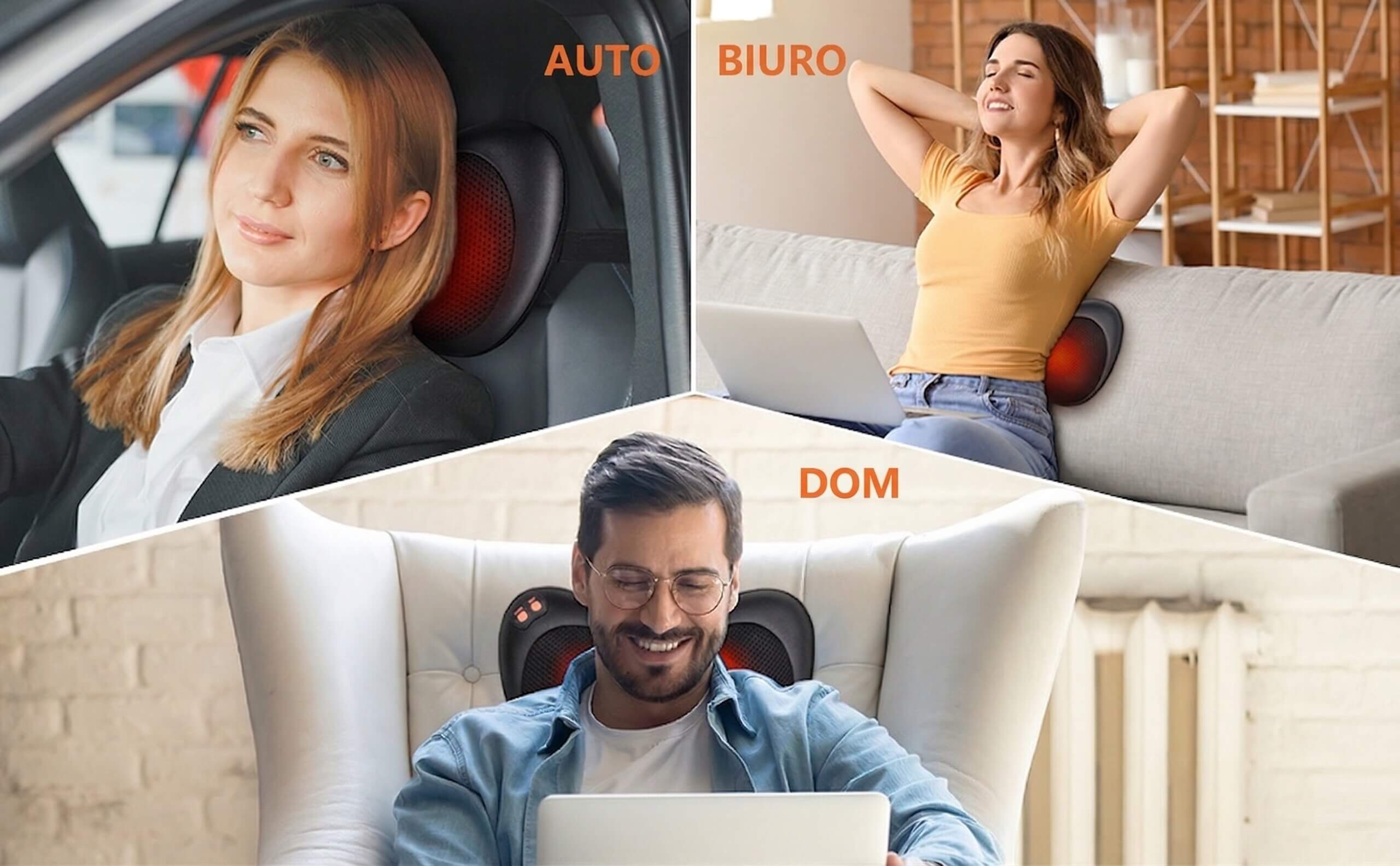 Masażer do Karku, Poduszka do Masazu Pleców, Ramion - obrazek 2