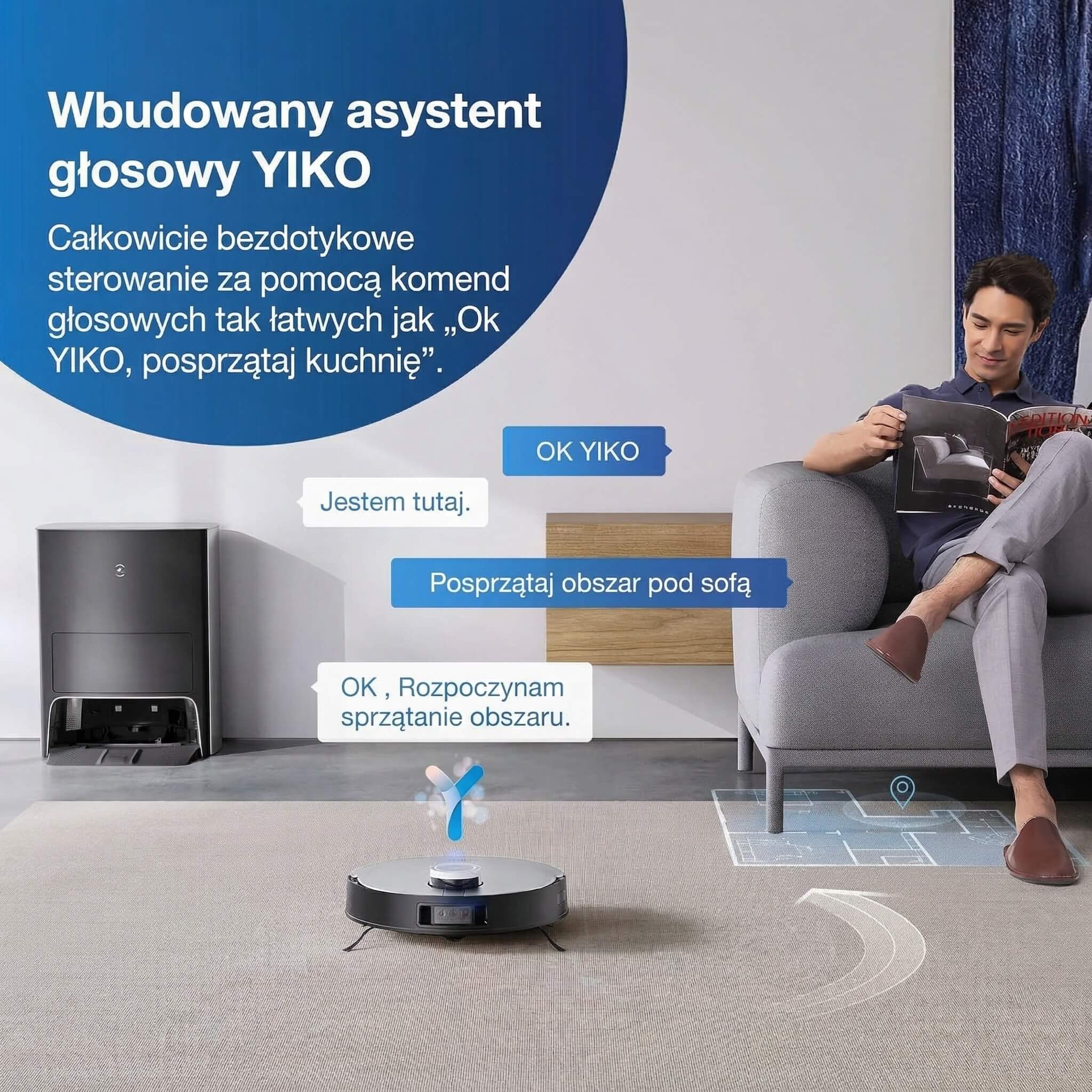 Robot Odkurzająco-Mopujący ze Stacją Czyszczącą 3w1 ECOVACS DEEBOT X1 TURBO - obrazek 8